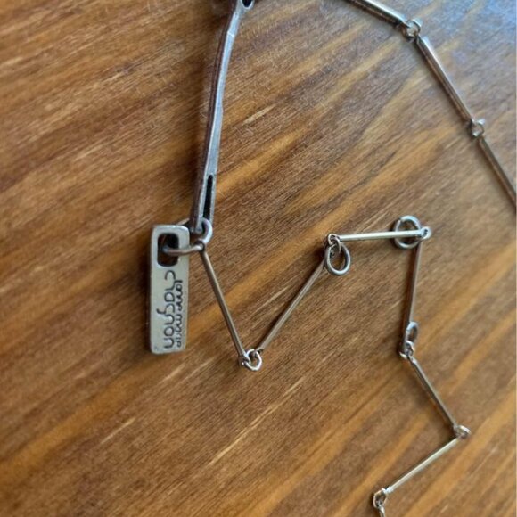 Anne Marie Chagnon signed brutalist mixed medium necklace - Picture 8 of 11